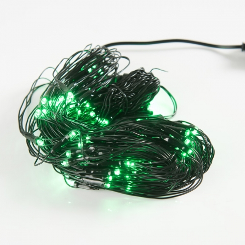 LED 네트 트리구 160구 연결형 검정선 녹색 크리스마스 장식 트리조명 캠핑조명