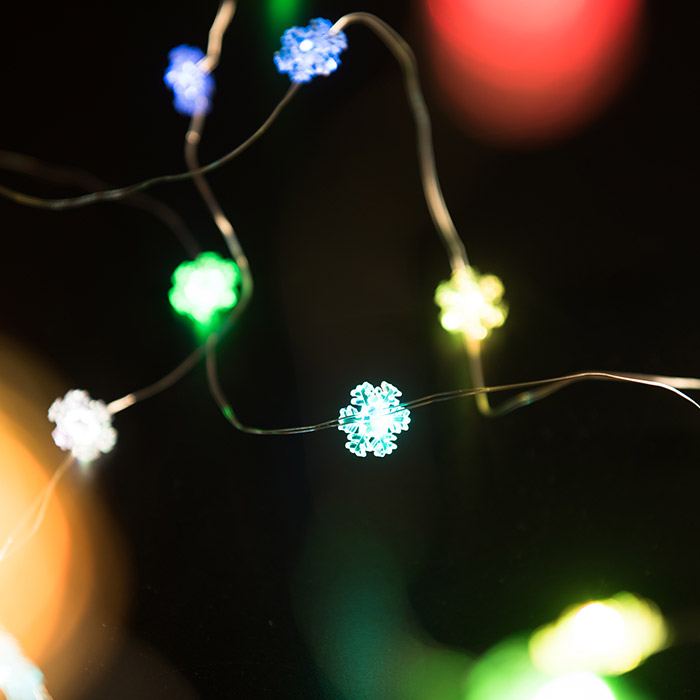LED 큐빅 눈장식 50구 컬러(RGB)색 크리스마스 소품 트리조명 캠핑조명