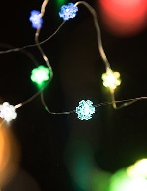 LED 큐빅 눈장식 50구 컬러(RGB)색 크리스마스 소품 트리조명 캠핑조명