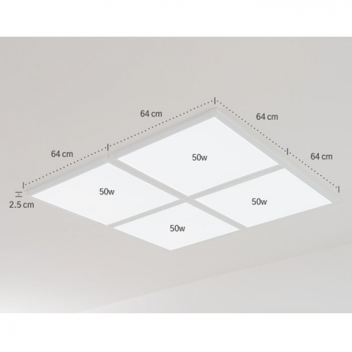 LED 직하형 엣지 평판조명 거실등 200W
