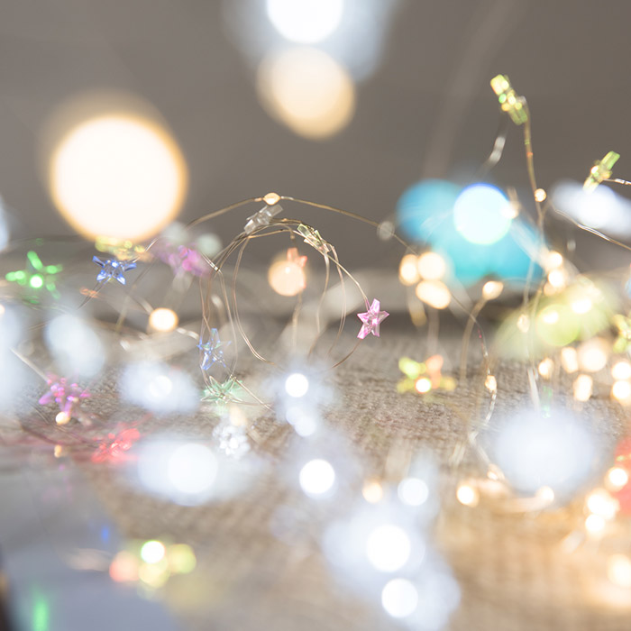 [싹딜] LED 큐빅 눈장식 50구 컬러(RGB)색 크리스마스 소품 트리조명 캠핑조명