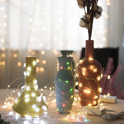 [싹딜] LED 큐빅 별장식 50구 백색 크리스마스 소품 트리조명 캠핑조명